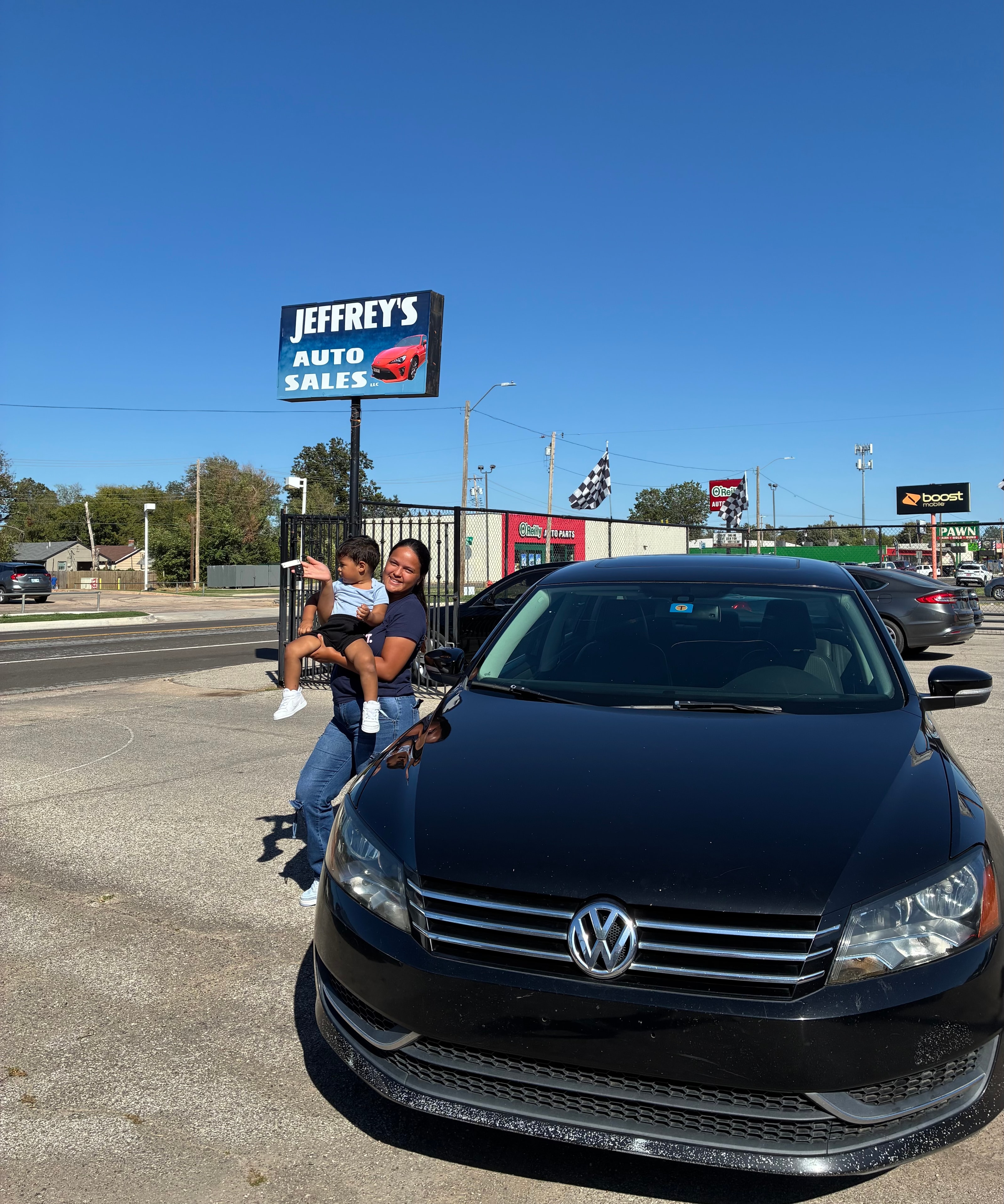 Happy customer at Jeffrey's Auto Sales